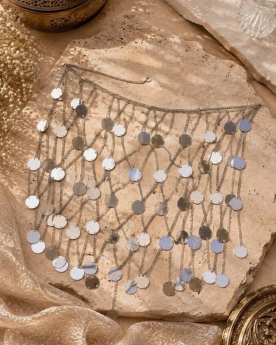 Jupe Disques Métal Argent