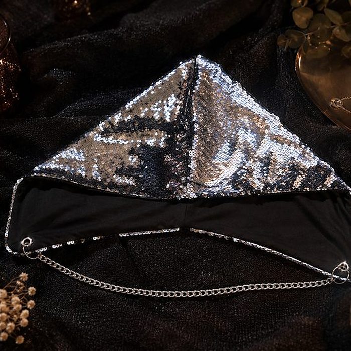 Capuche Sequins Argent