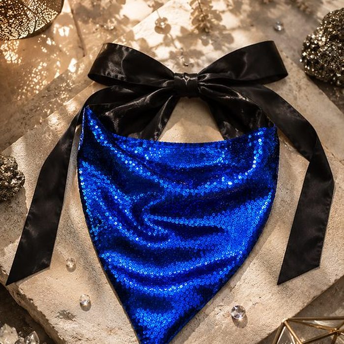 Bandana Sequins Bleu Royal